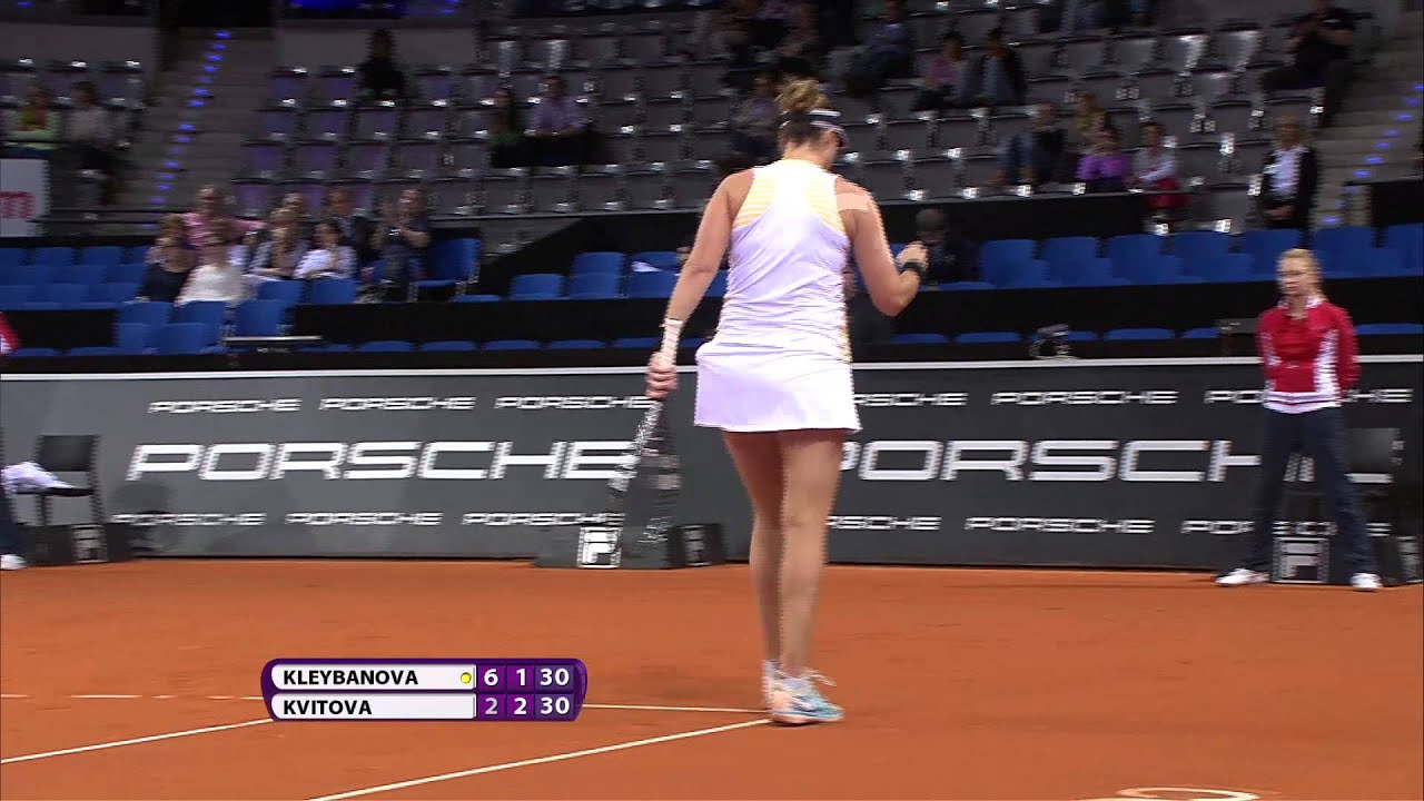 Alisa Kleybanova (RUS) vs Petra Kvitova (CZE) 23 April 2014 - Porsche Tennis Grand Prix 2014