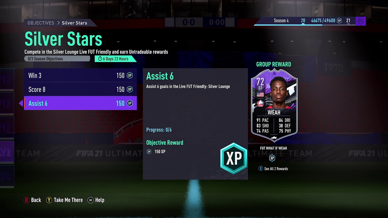 72 Weah What If Silver Stars Objectives + The Silver Beasts Objectives FIFA 21