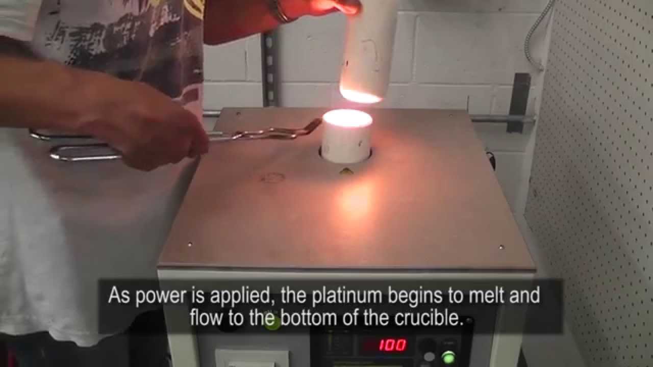 Induction Melting 250g of Scrap Platinum with UltraMelt 5P