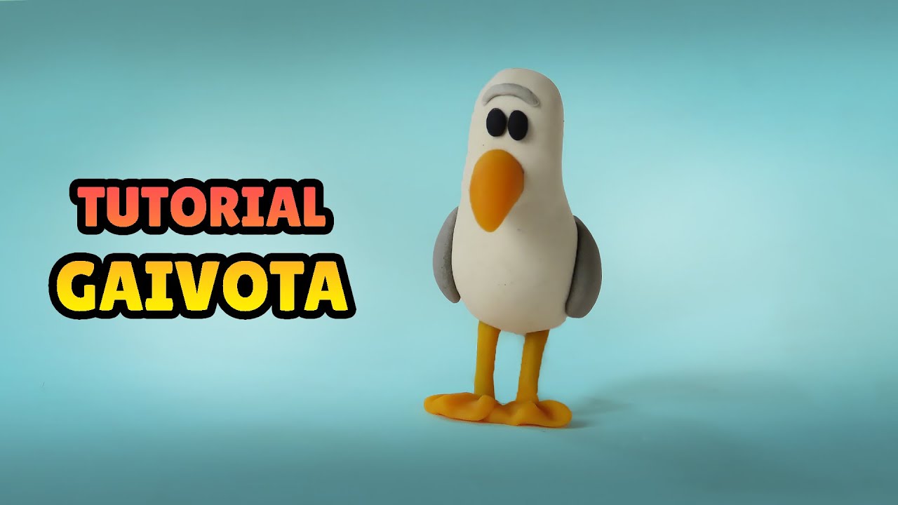 🔴 FAÇA uma GAIVOTA  - Tutorial Fácil Biscuit, Pasta Americana, Clay ou Plastilina - DIY