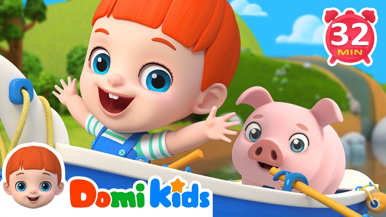 Row Row Row Your Boat! Five Little Monkeys Song + More Kids Songs & Nursery Rhymes | Domi Kids
