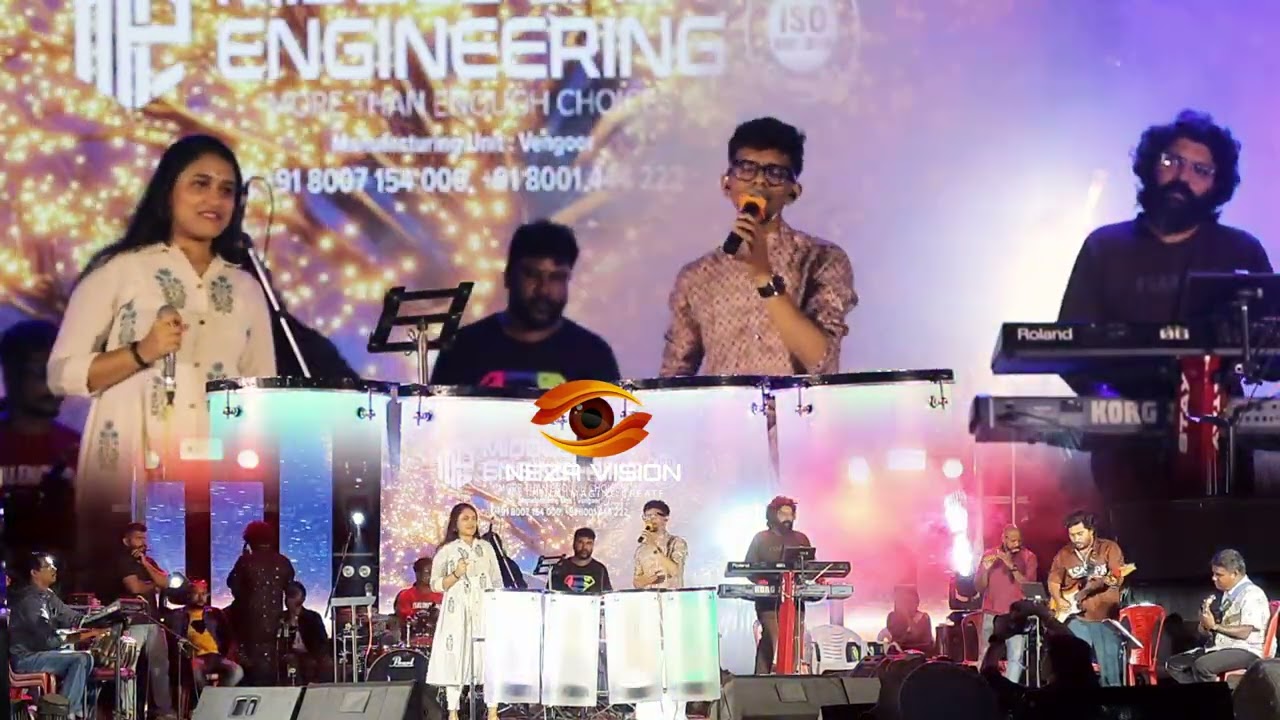 താരാപഥം ചേതോഹരം പ്രേമാമൃതം പെയ്യുന്നിതാനവമേഘമേ കുളിർകൊണ്ടു വാ  മനോഹരഗാനവുമായി അനുശ്രീയും ശ്രീരാഗും