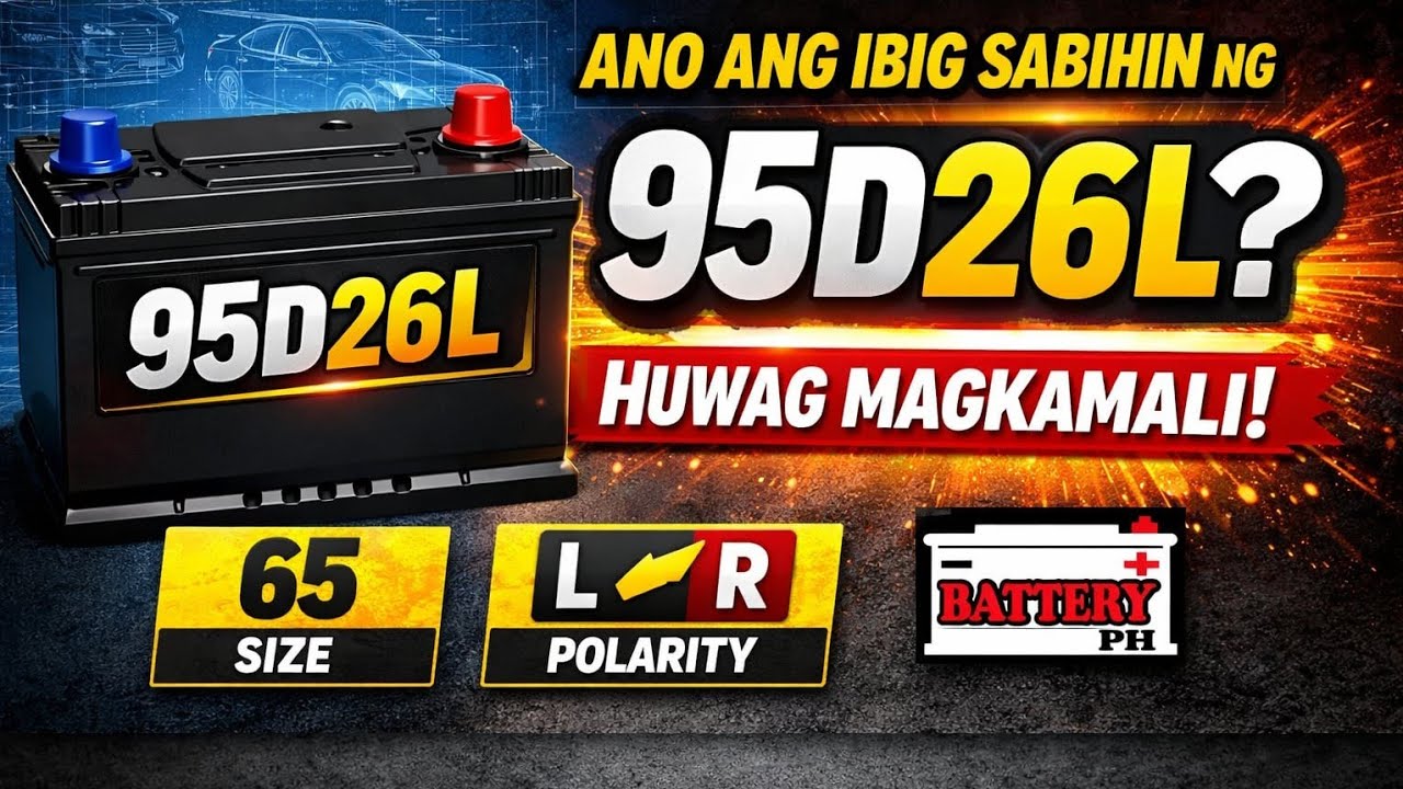 Ano ibig sabihin ng 95D26L sa Car Battery? Alamin Para Hindi Ka Magkamali!
