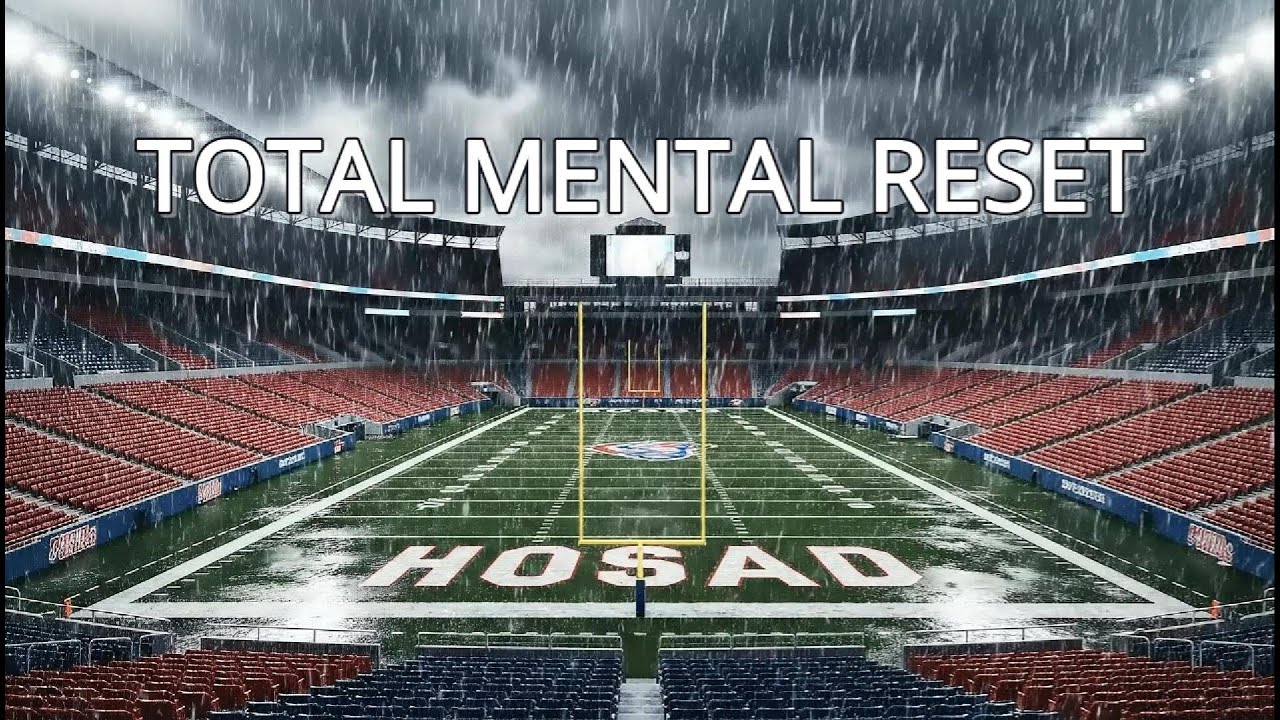 Wash Away Your Thoughts | Heavy Stadium Rain & Rolling Thunder (1 Hour)