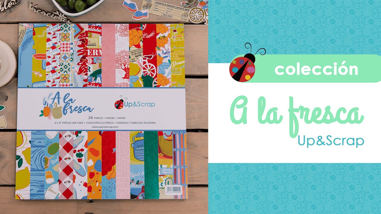 🌿🌾Stack de papeles estampados scrapbooking A la Fresca