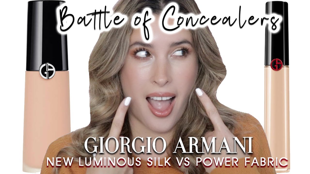 NEW GIORGIO ARMANI LUMINOUS SILK CONCEALER vs POWER FABRIC Dark Circles Creasless Mature Wear Test