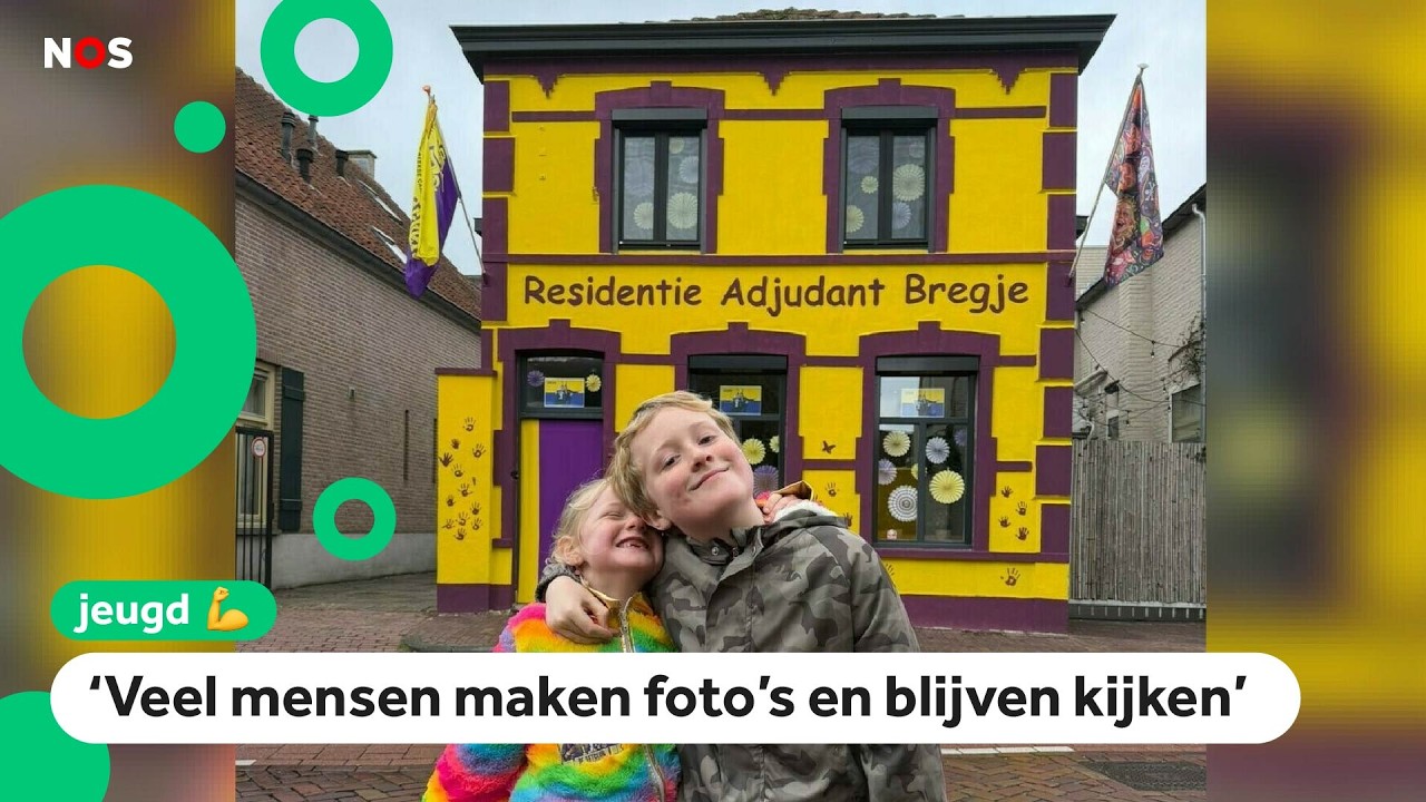 Huh? Huis van Sen en Flo is paars-geel geschilderd