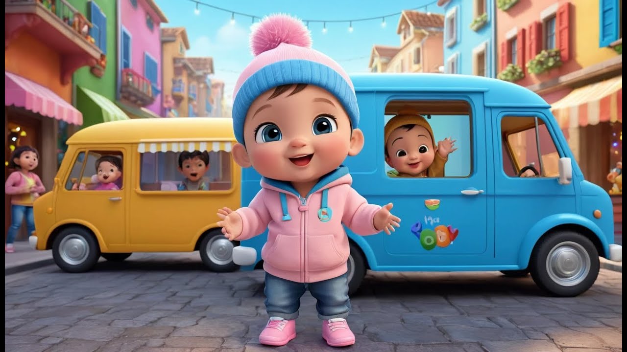 Music Van New Year Street Show | Fun Action & Learning Video for Toddlers