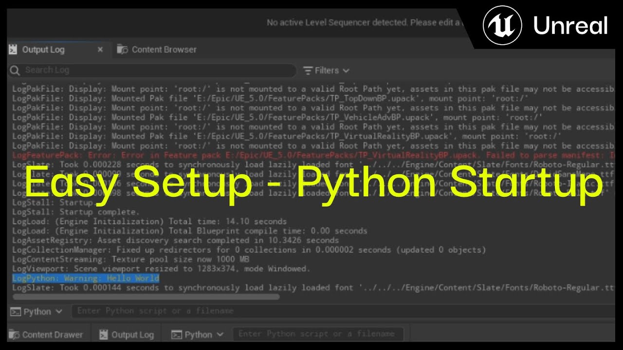 Unreal - How to add Python startup script