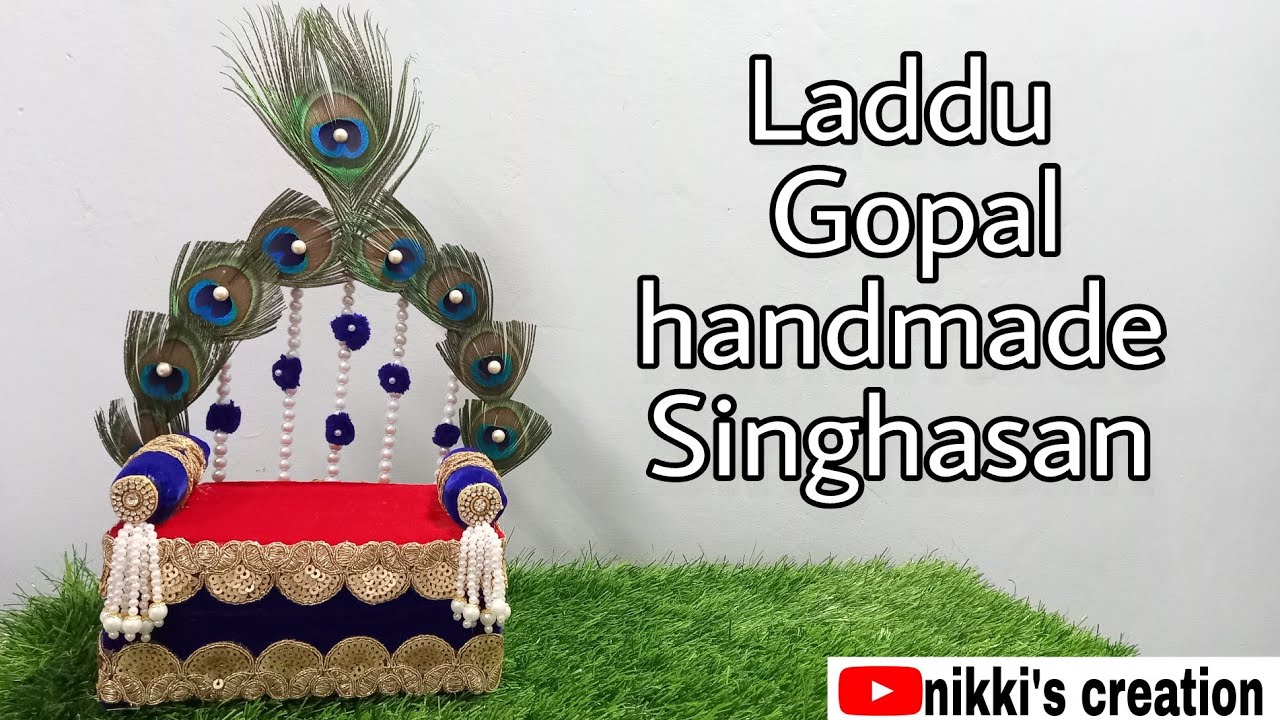 Easy Laddu gopal  singhasan/ how to make bal gopal singhasan at home