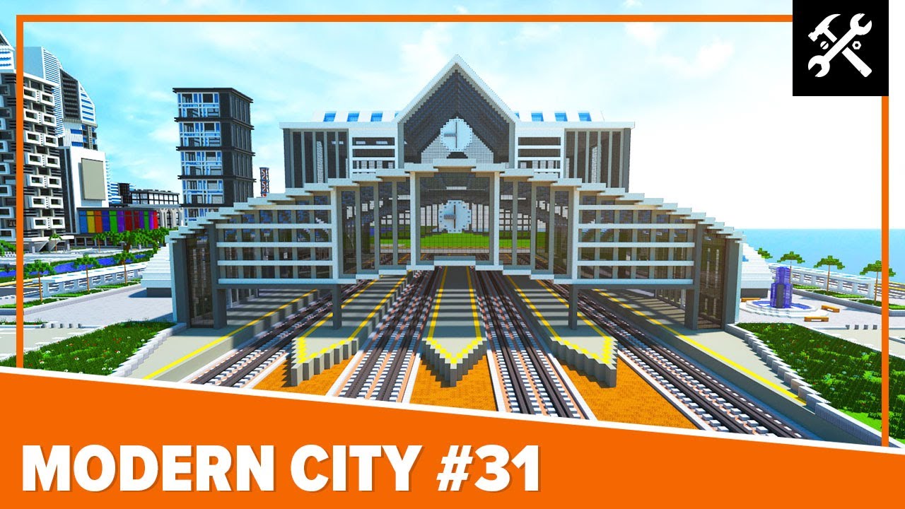 Modern City #31: Central Station - Minecraft Timelapse