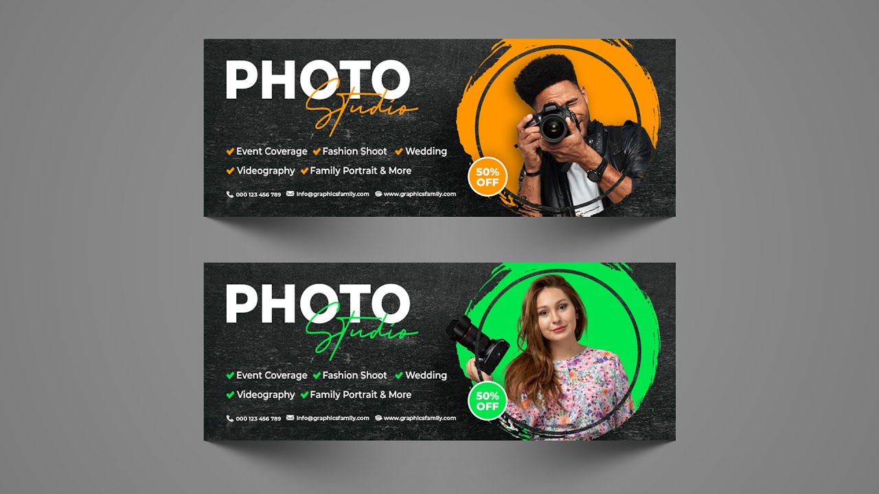 How to Make a Photography Facebook Cover Photo in Photoshop 2024