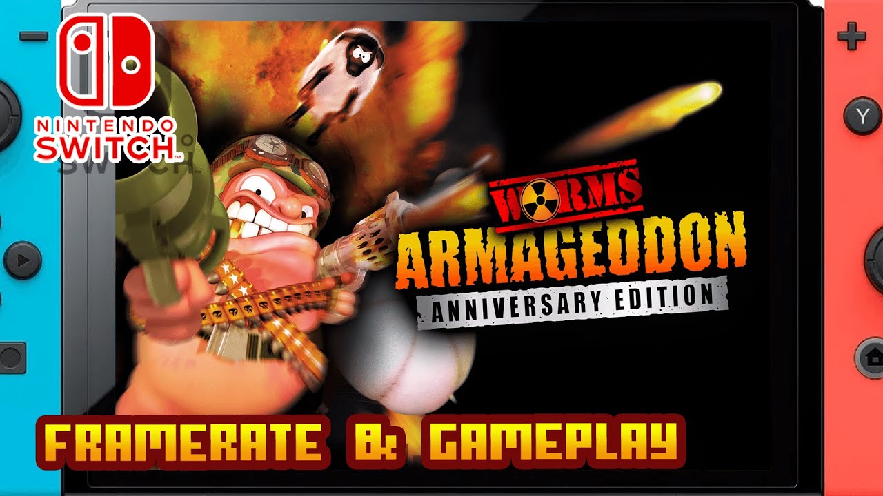 Worms Armageddon: Anniversary Edition - (Nintendo Switch) - Framerate & Gameplay