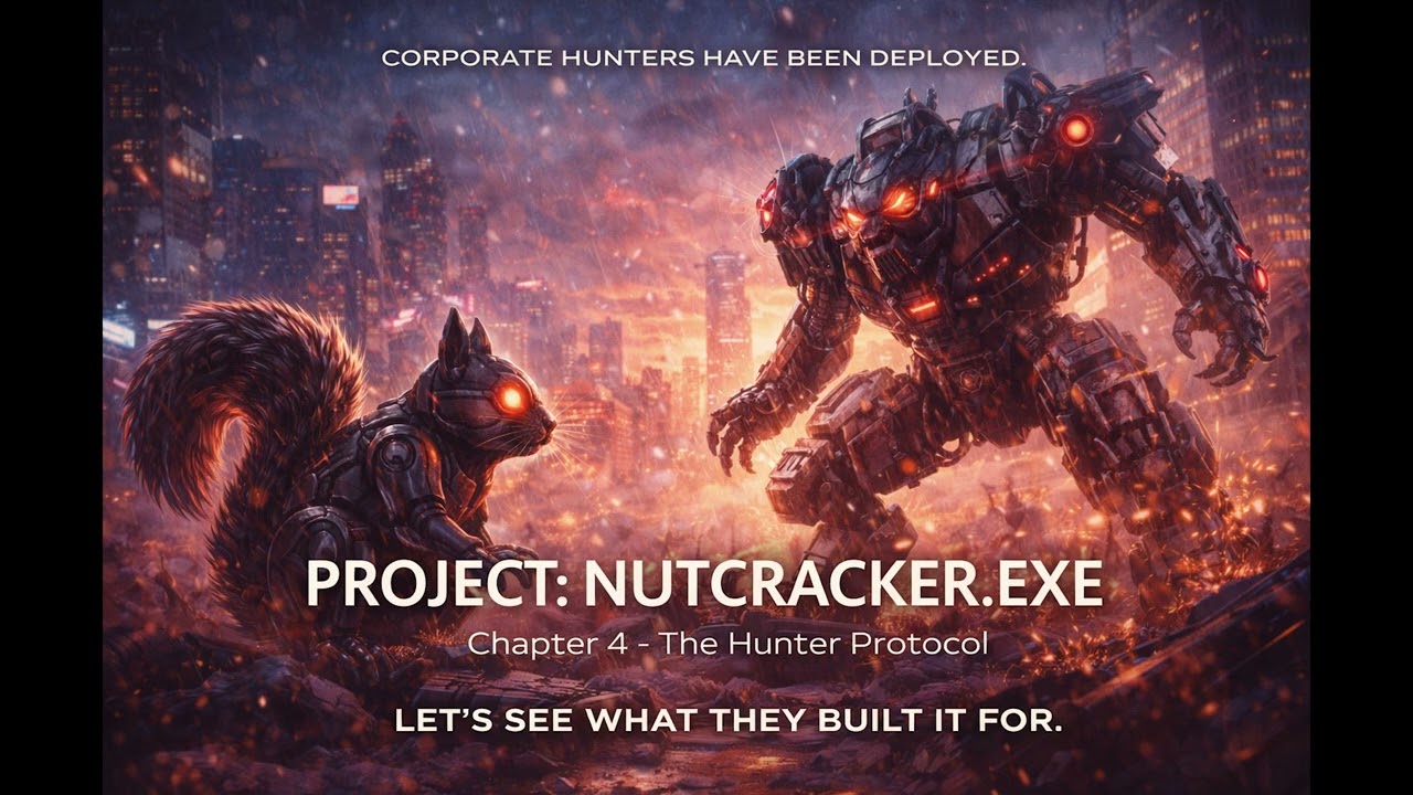 PROJECT NUTCRACKER EXE Chapter 4 – The Hunter Protocol |A Corporate War Machine vs a Cyber Squirrel