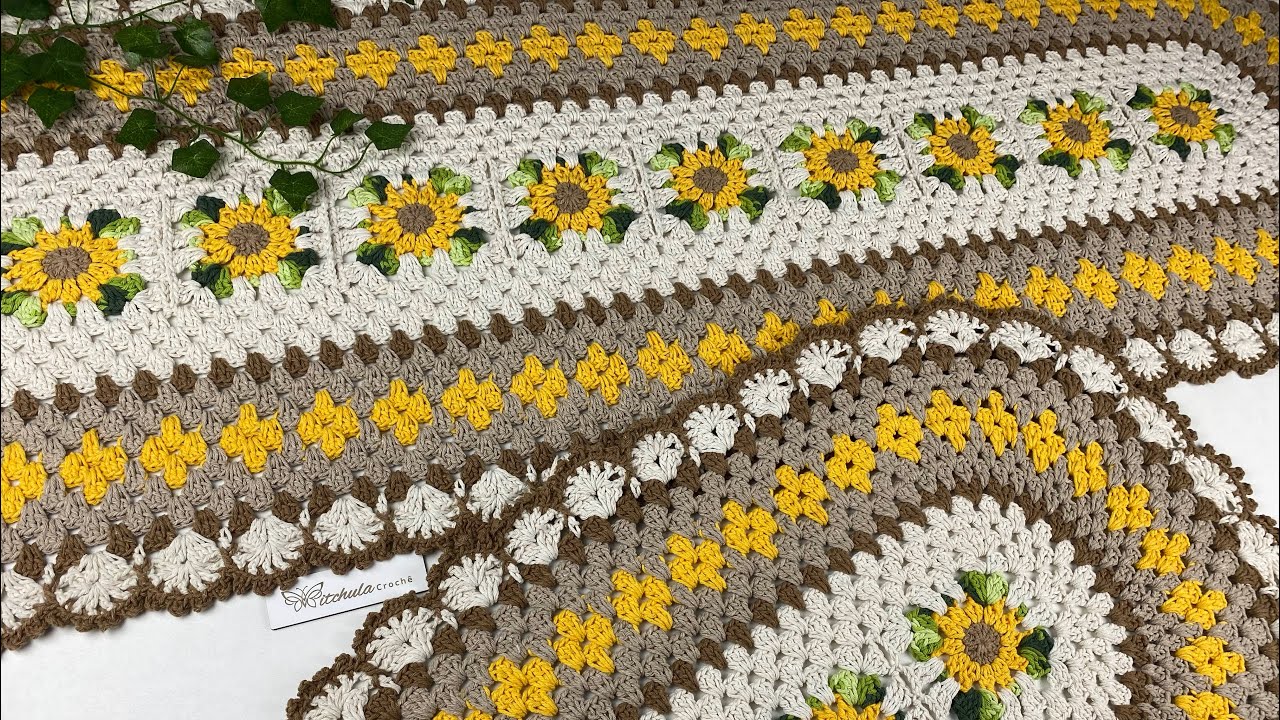 PASSADEIRA GIRASSOL RASTEIRO passo a passo @PitchulaCroche #crocheting #crochet