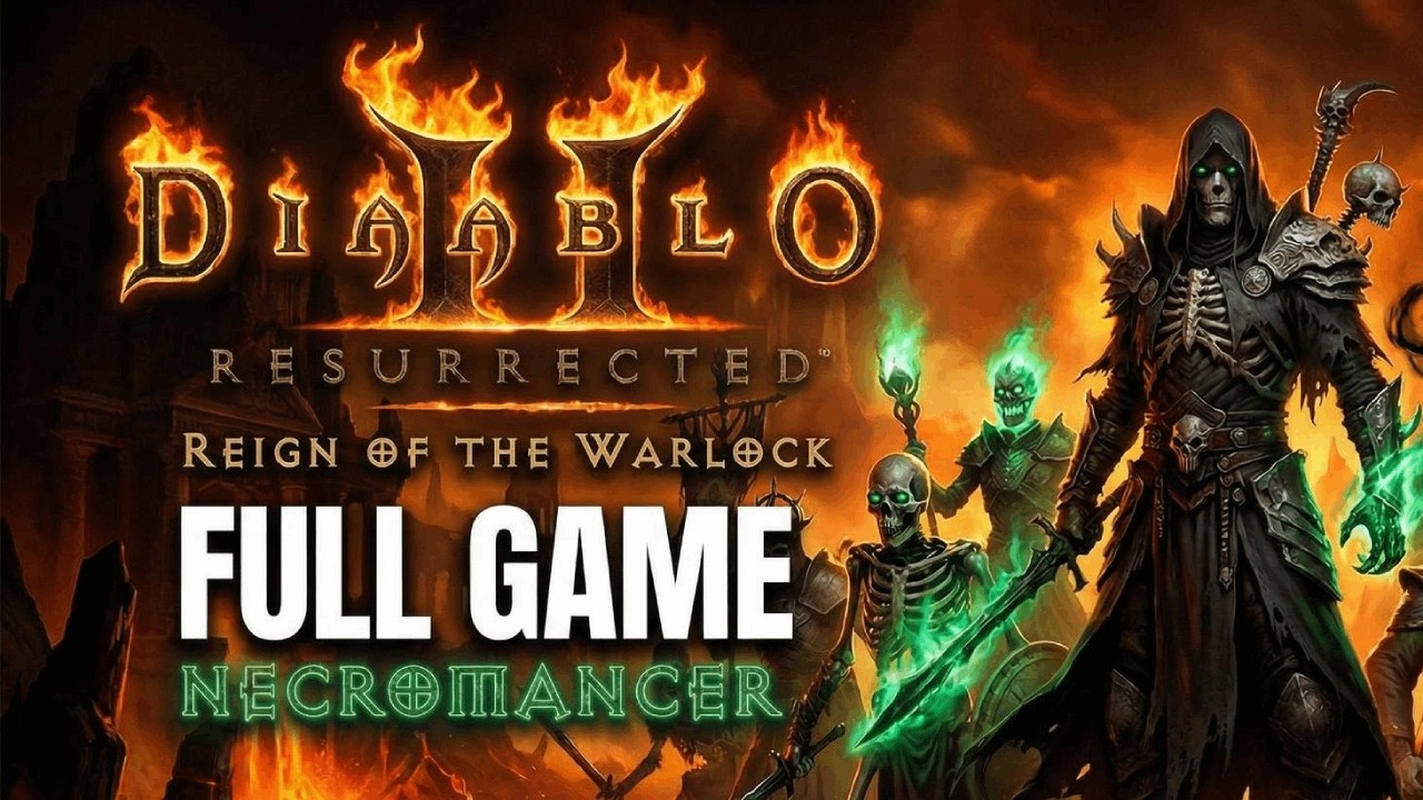 Diablo 2 Resurrected: Reign of the Warlock Necromancer Full Game Walkthrough No Commentary Longplay