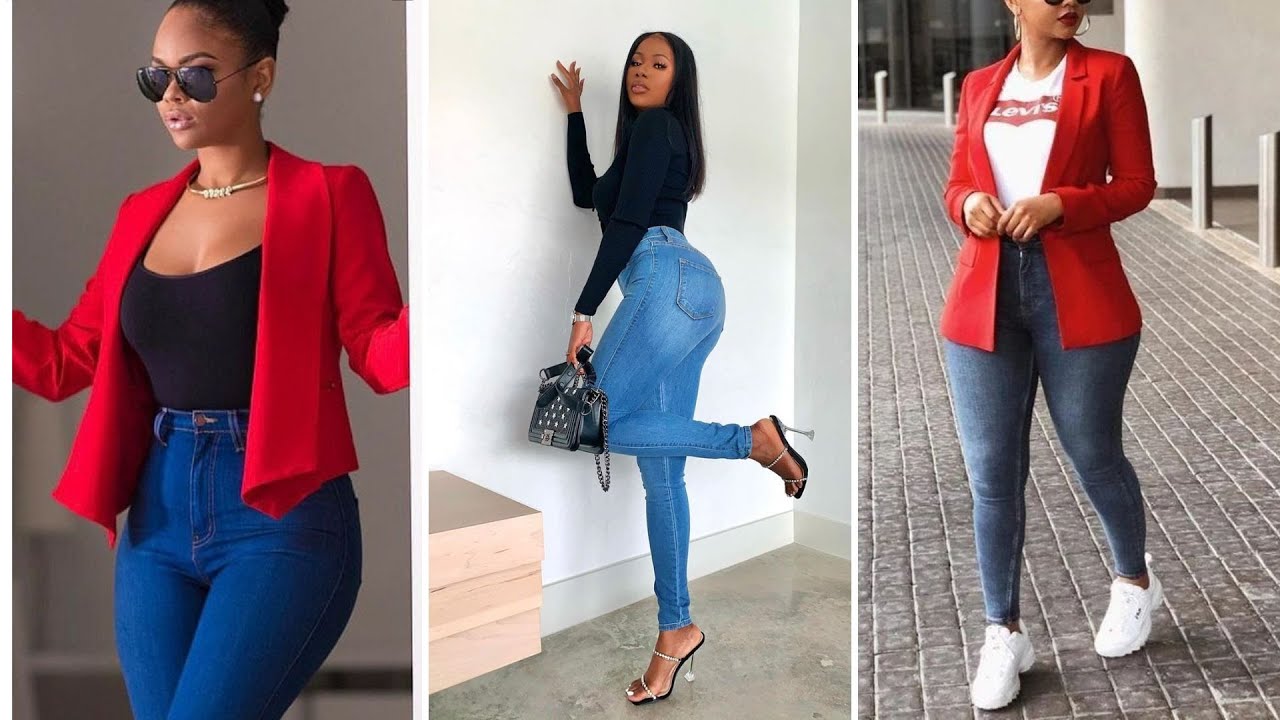 50 Ways For Beautiful Ladies To Rock Jeans Trousers And Tops To Their Office | Jessy Styles.