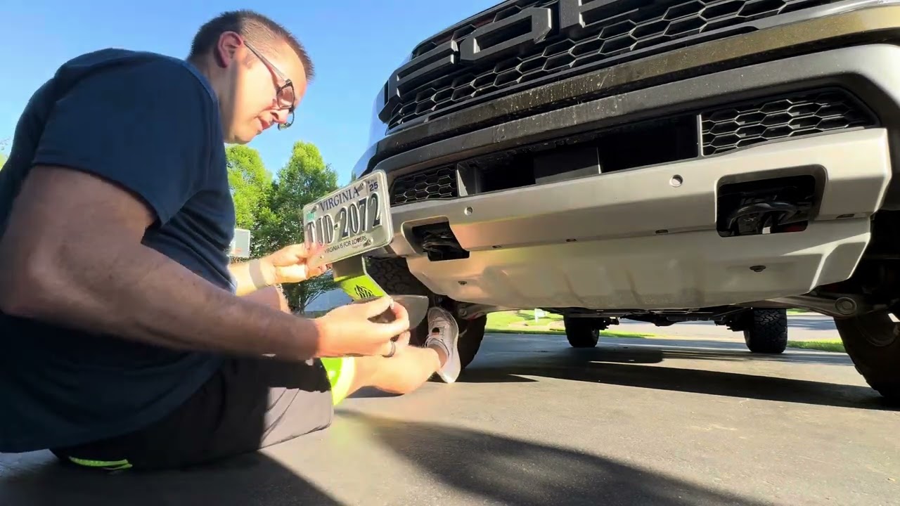 2024 Ford Ranger Raptor SwarfWorks License Plate relocation.