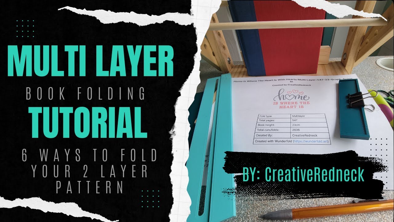 Multi Layer Graph Style Book Folding - FULL TUTORIAL - Wunderfold 2 Layer Pattern