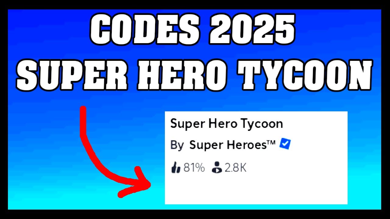 Super Hero Tycoon Codes 2025 / Roblox ! 🎮🔑