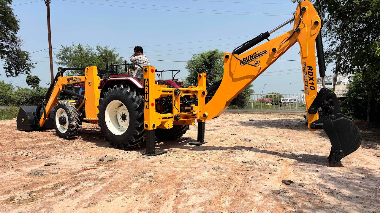 Backhoe loader on Mahindra Navo 605 4WD tractor |cheapest JCB on tractor m.9589715544/9827593541