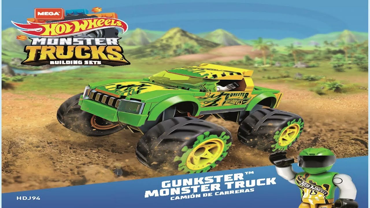 Mega Construx Instructions | Hot Wheels | HDJ94 | Gunkster Monster Truck