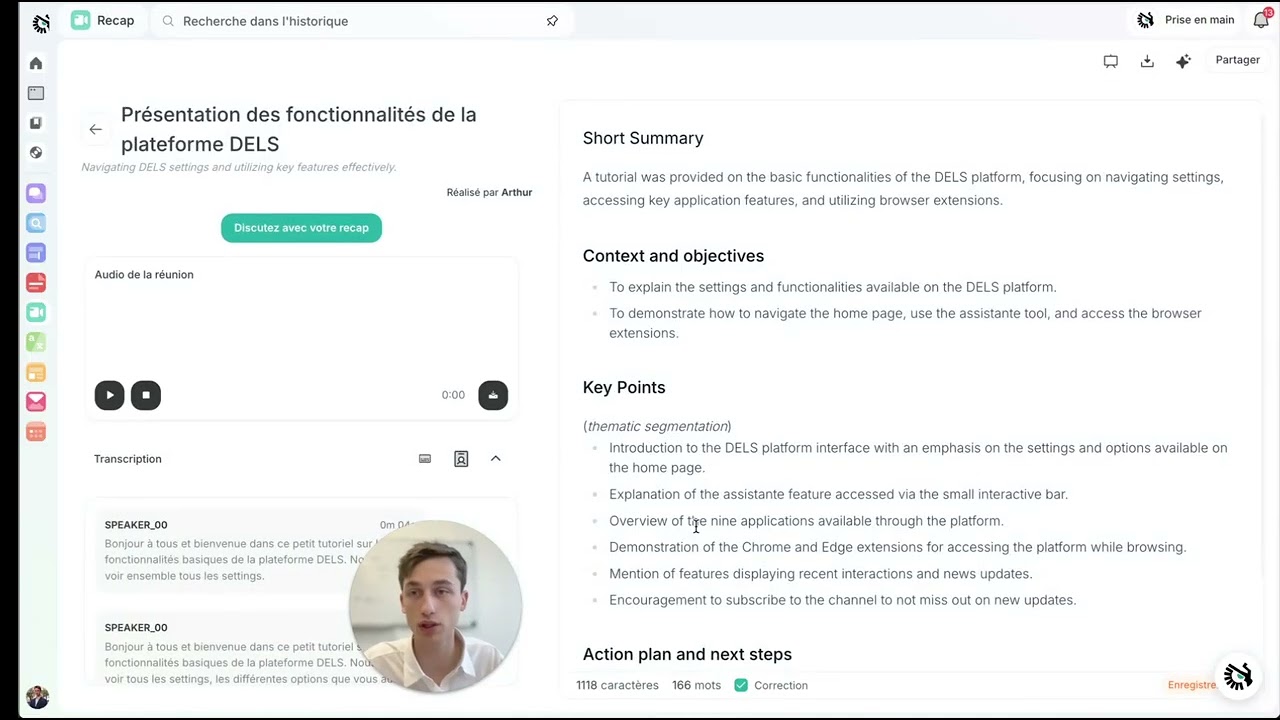 Résumés Automatiques de Réunions & Synthèses IA | Connecté à Teams, Meet, Zoom... - Delos Recap