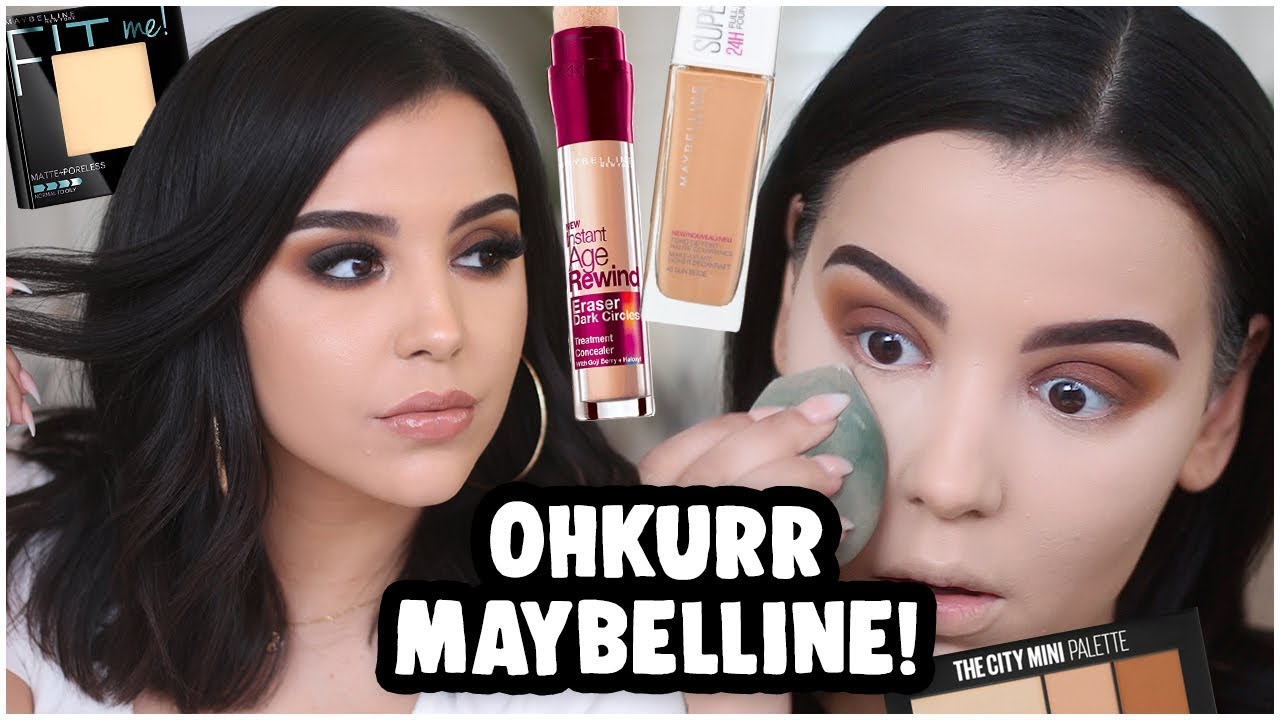 FULL FACE USING ONLY MAYBELLINE PRODUCTS: DRUGSTORE MAKEUP TUTORIAL FOR BEGINNERS | MakeupByAmarie