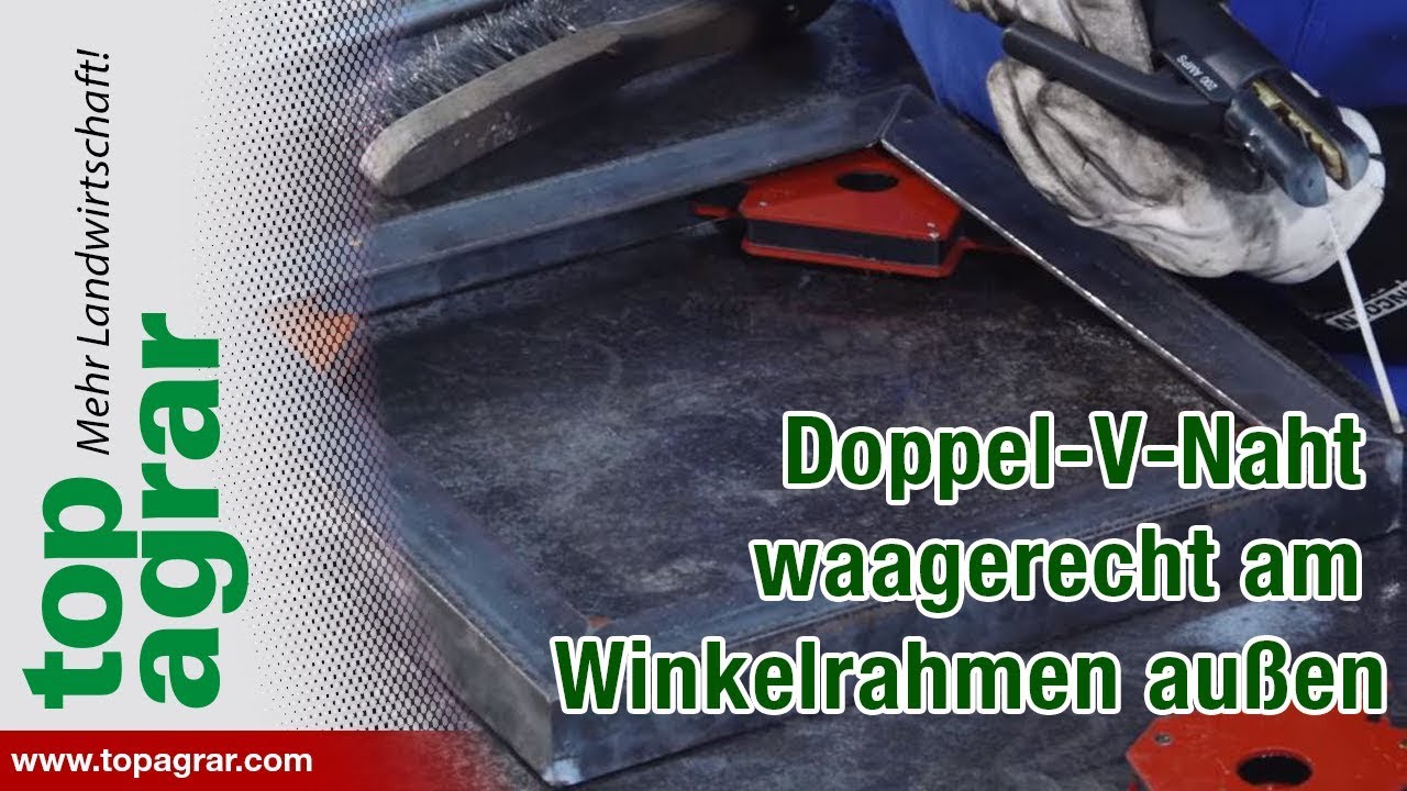 Doppel-V-Naht waagerecht am Winkelrahmen außen - Teil 20 - Schweißen mit Christoph