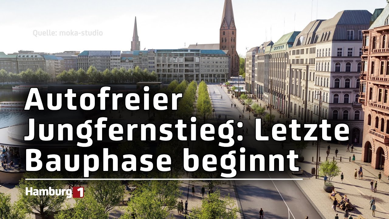 Jungfernstieg bleibt autofrei: Letzte Bauphase beginnt