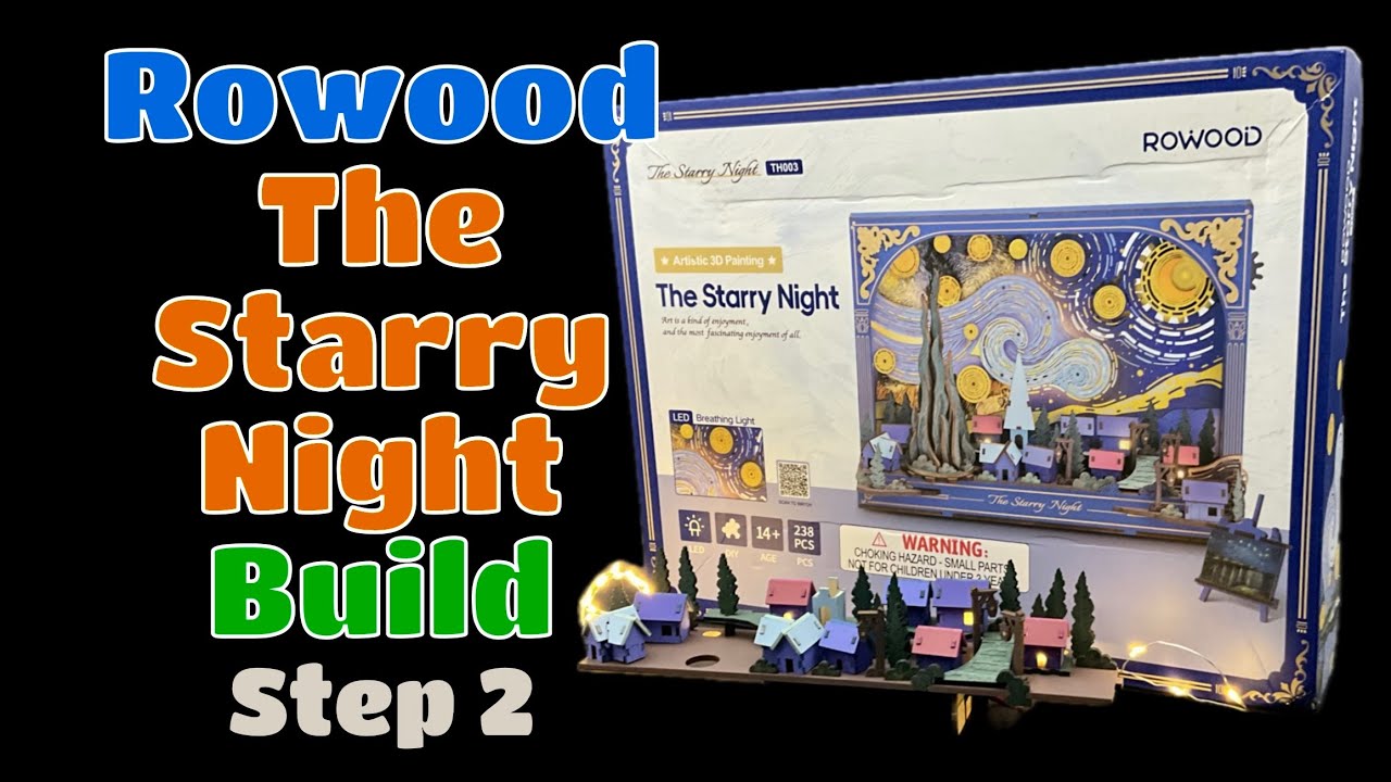 Rowed Starry Night 3D Painting: Step 2