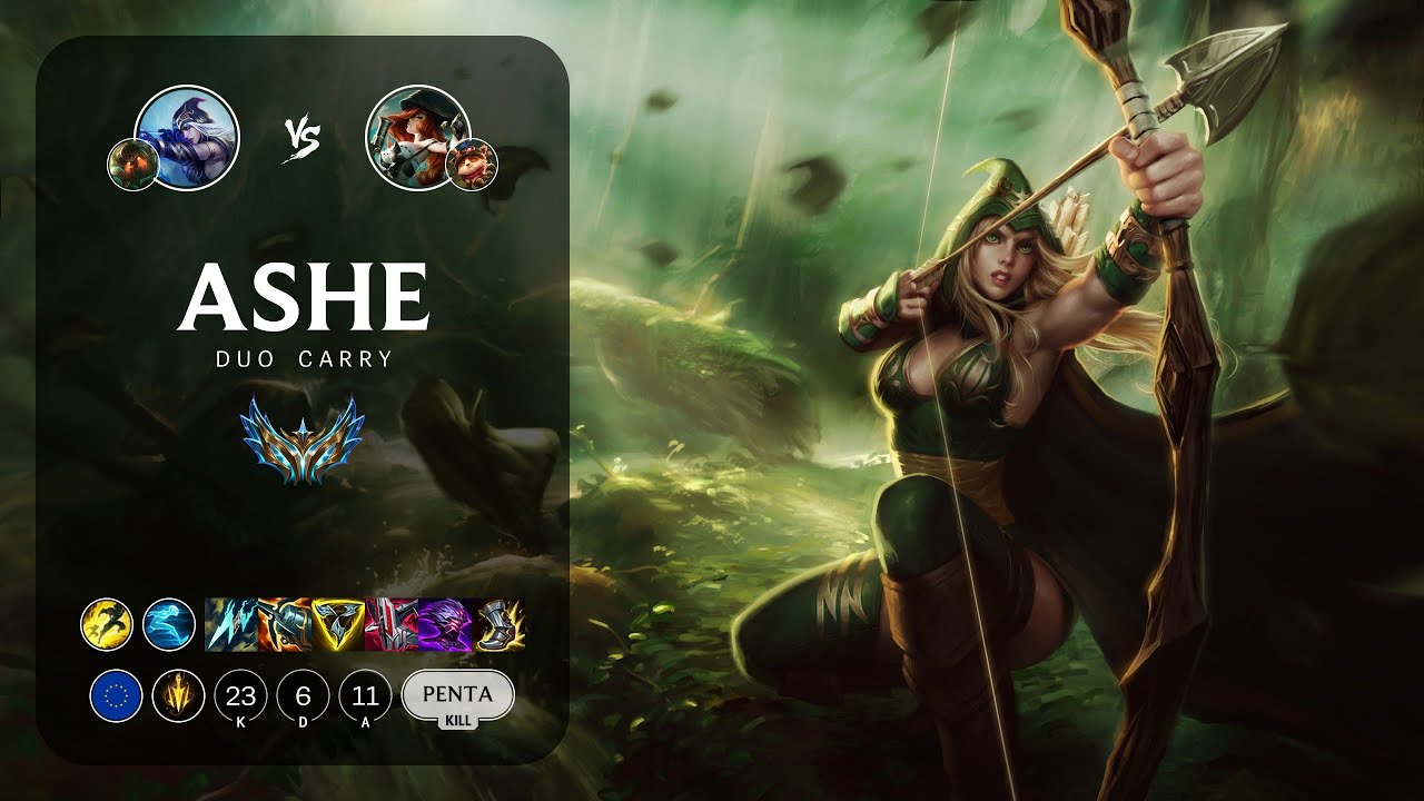 Ashe ADC vs Miss Fortune - EUW Challenger Patch 14.5