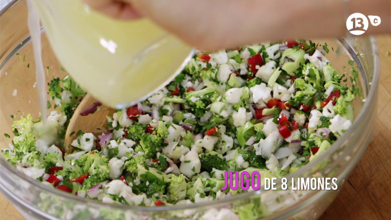 Manos a la Obra - Ceviche de coliflor y brócoli