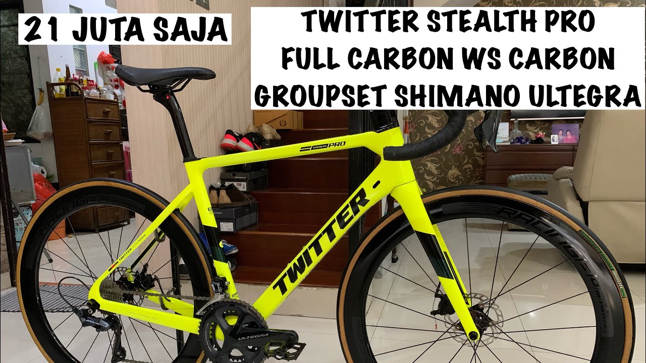 TWITTER STEALTH PRO REVIEW FULL CARBON ULTEGRA DIJAMIN TERMURAH