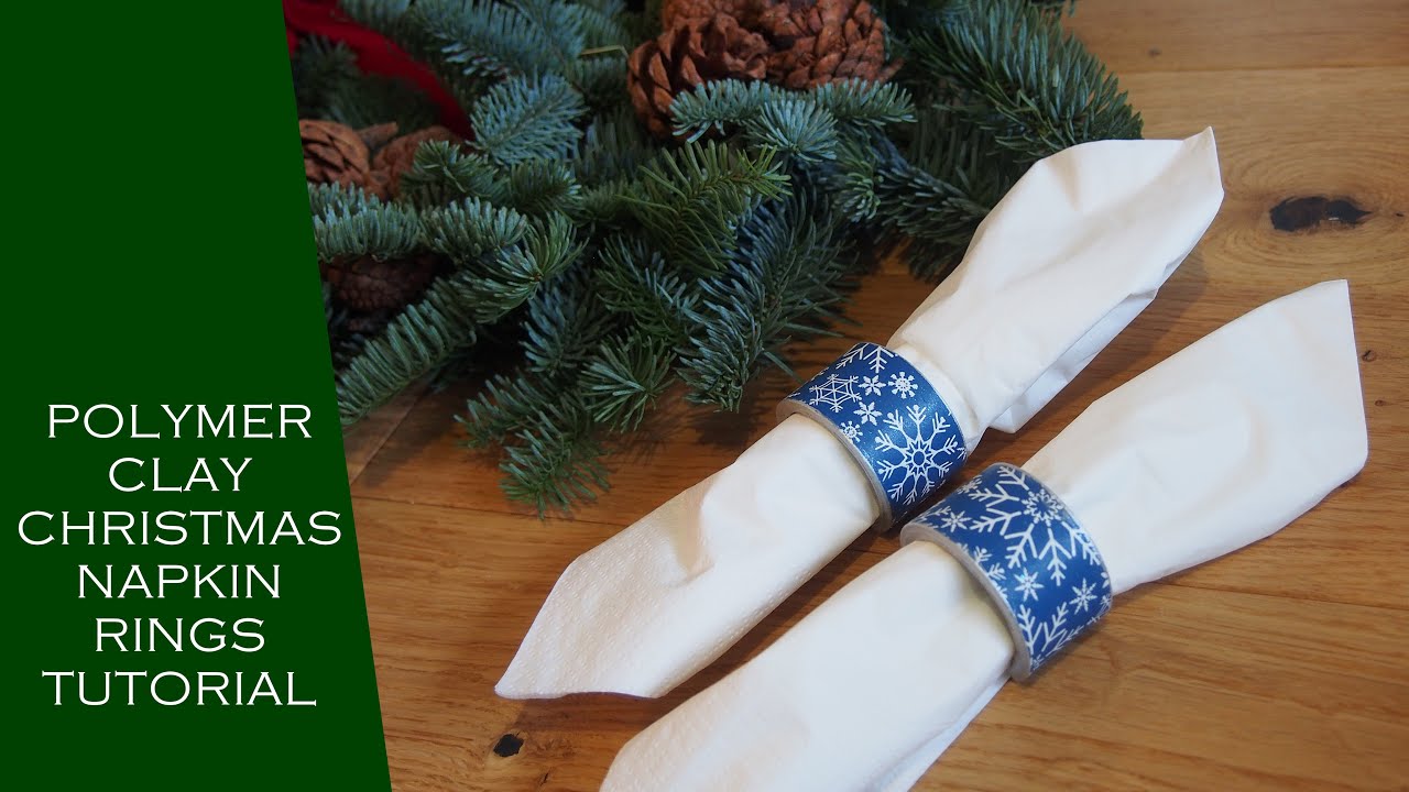 ❄️ Polymer Clay Christmas Napkin Rings Tutorial ❄️DIY 🎅