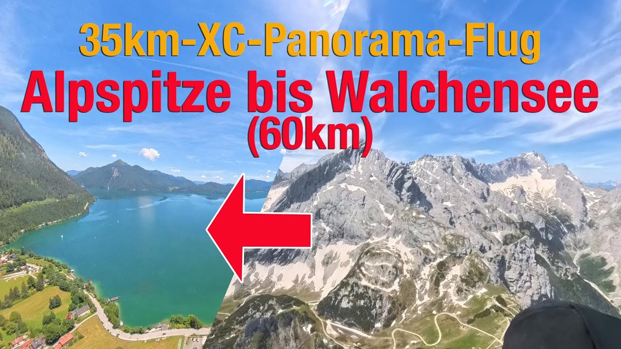 Gleitschirm XC Flug Alpspitze Garmisch bis Walchensee