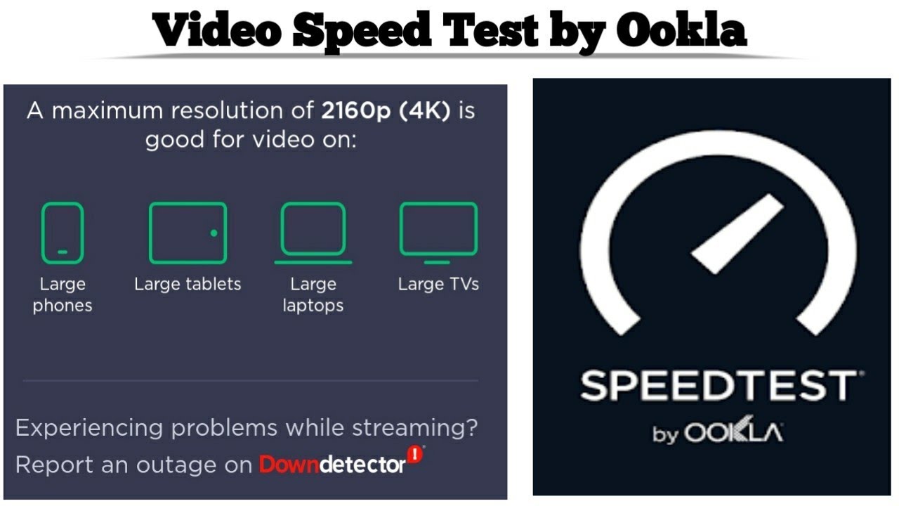 Video SpeedTest by Ookla | Ookla app tests our Internet Speed by streaming Video Quality Online