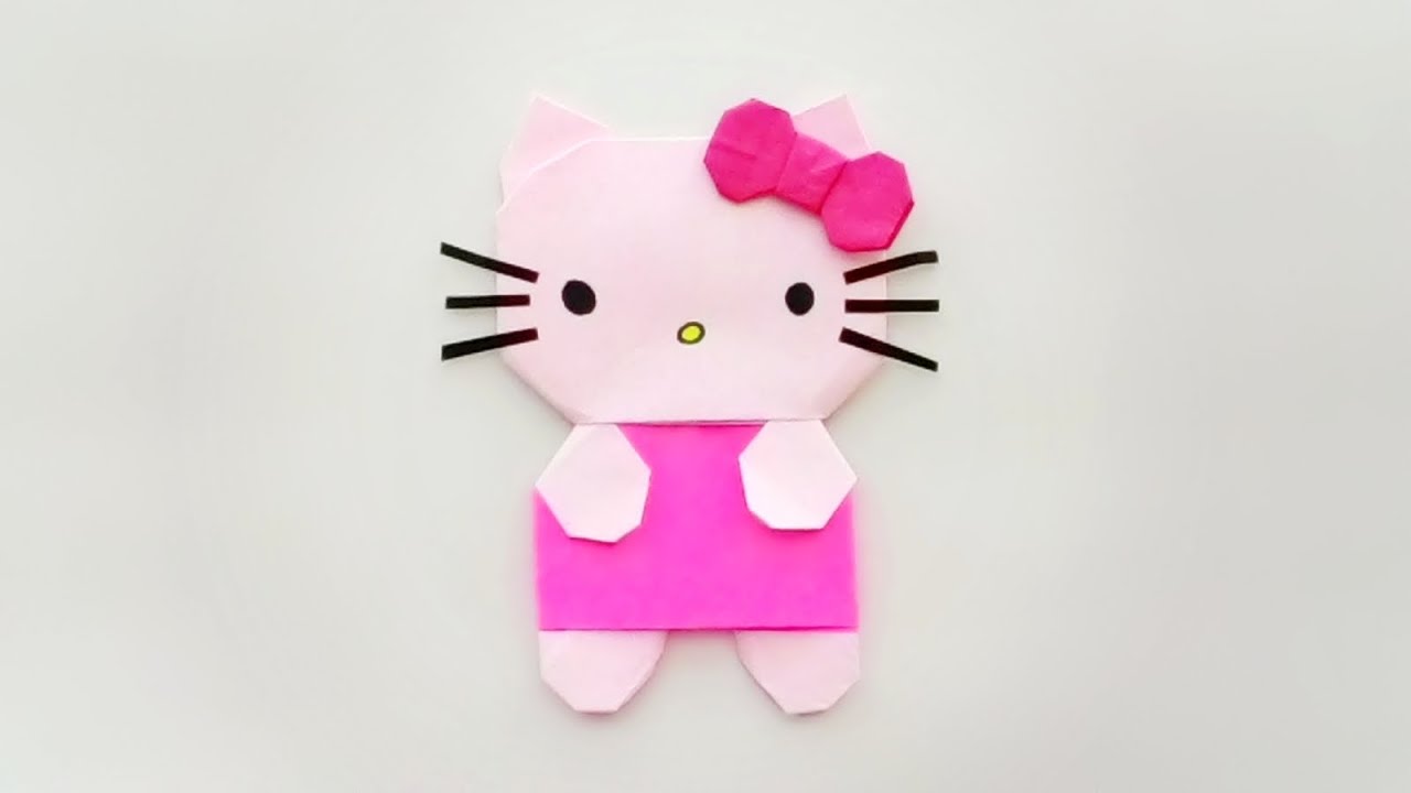 Origami hello kitty / พับกระดาษ แมวเฮลโล คิตตี้ ハローキティ