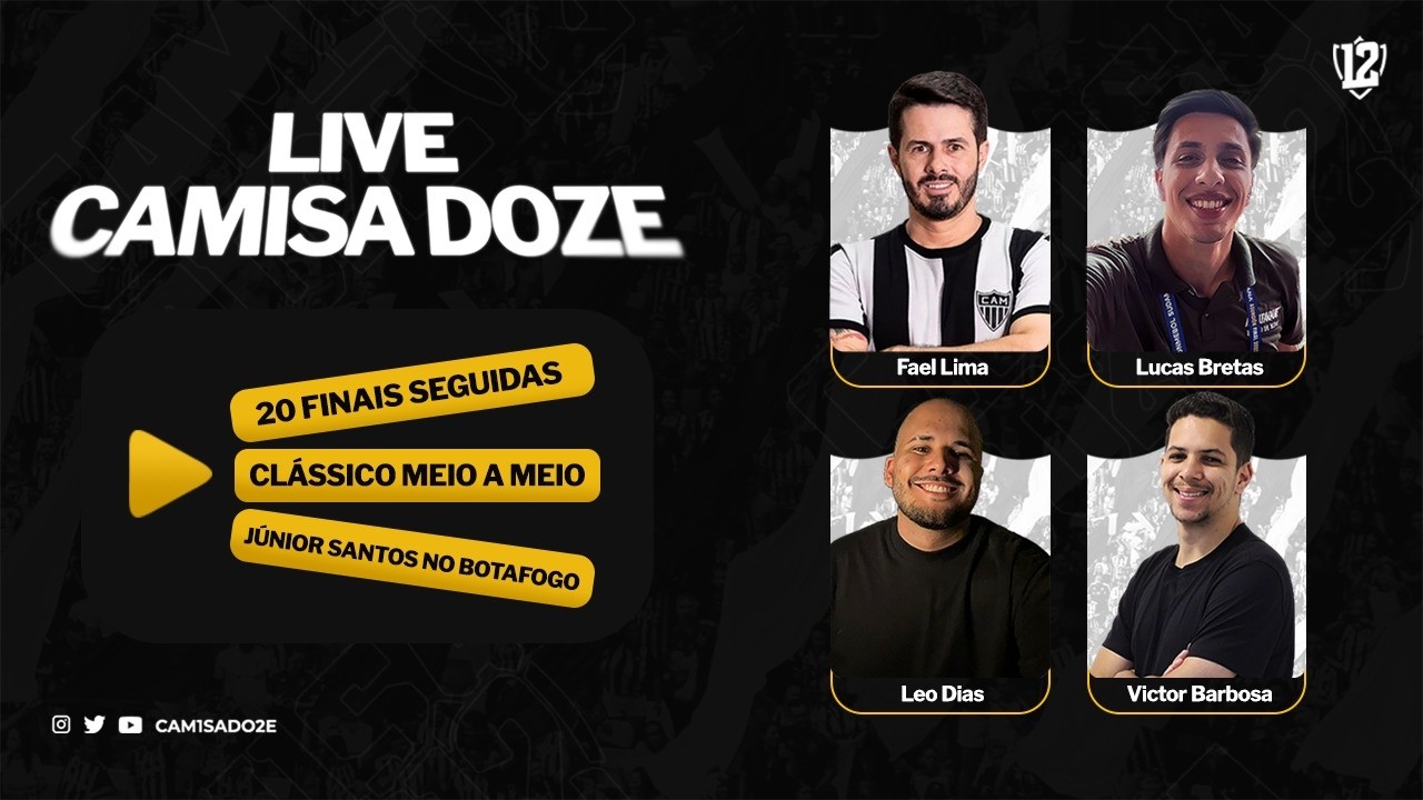 20 FINAIS SEGUIDAS, CLÁSSICO MEIO A MEIO e JÚNIOR SANTOS NO BOTAFOGO - Live Camisa Doze