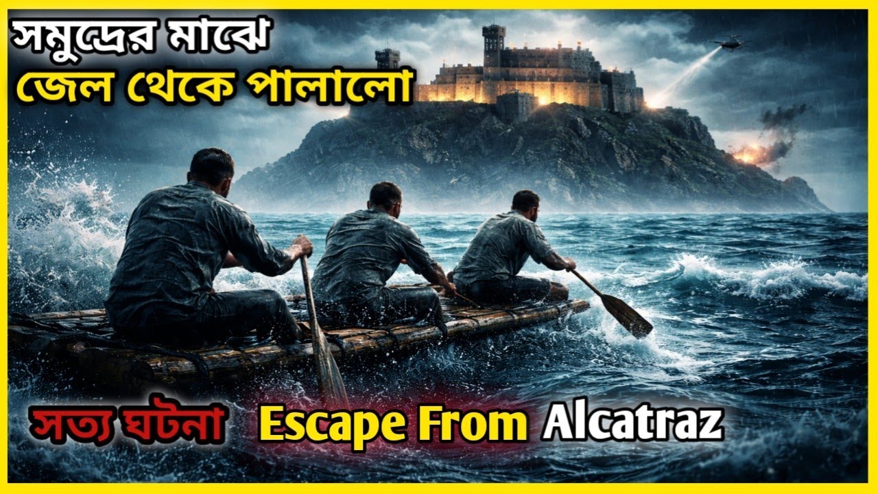 সমুদ্রের মাঝে জেল থেকে পালালো সত্য ঘটনা Escape from Alcatraz(1989) Movie Bengali Explanation