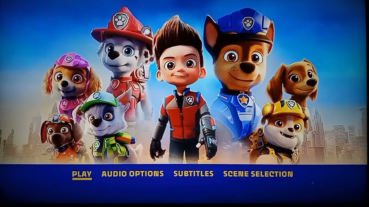 Paw Patrol: The Movie 2021 DVD Menu Walkthrough