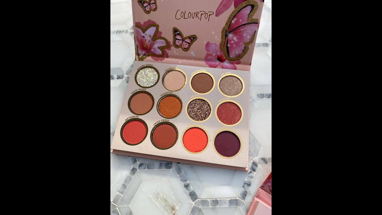 Colourpop "A Flutter" Eyeshadow Palette Neon Orange Pop Eyelook
