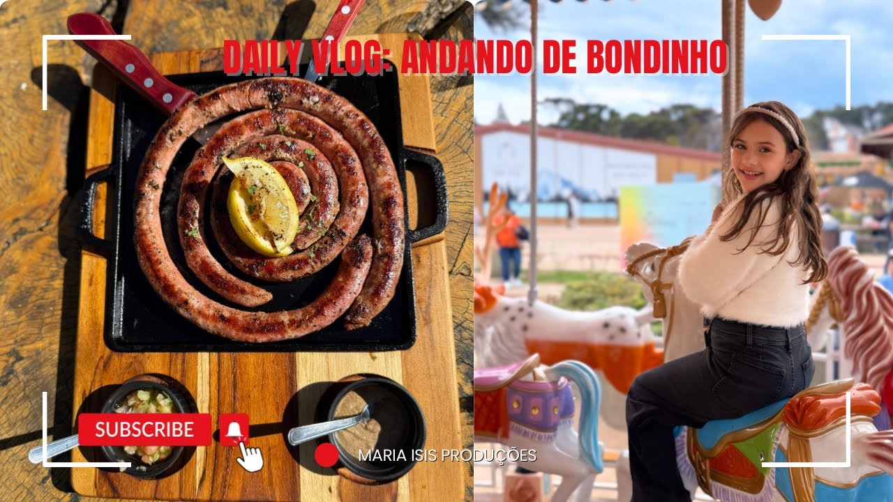 Andando de bondinho e comendo várias delícias 