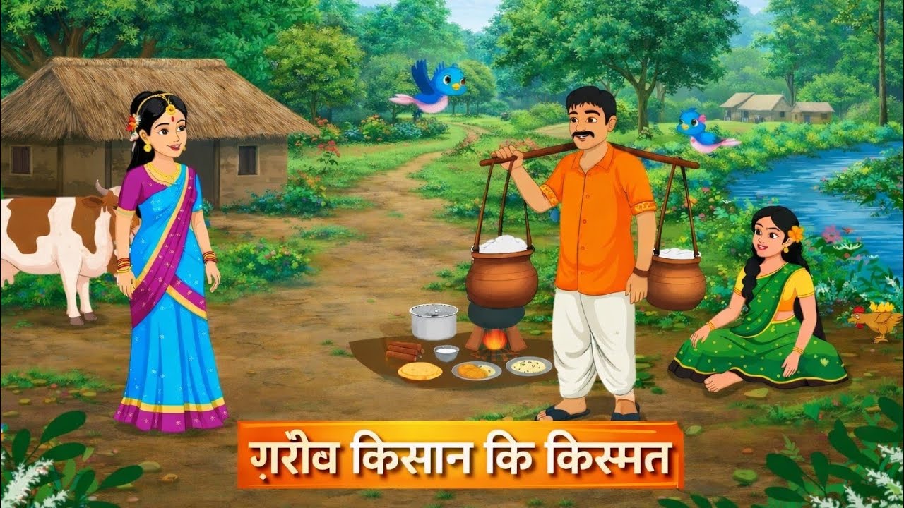 ग़रीब किसान की किस्मत बदल गई 😲 | Garib Kisan Ki Kismat | Moral Story in Hindi | Cartoon Story