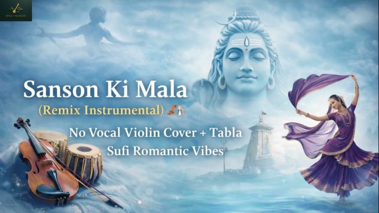 Sanson Ki Mala (Remix Instrumental) 🎻 | No Vocal | Sufi Romantic Vibes | Relaxing | Night vibes