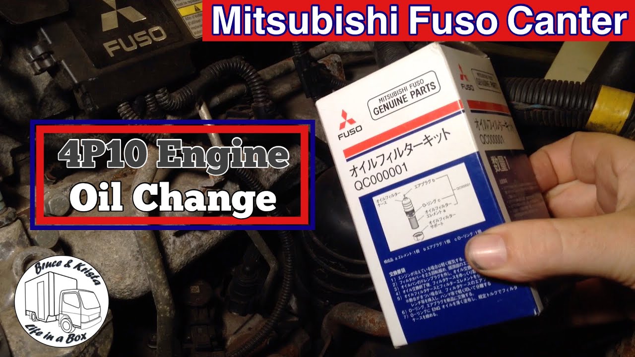 HOW TO Mitsubishi Fuso Canter 4P10 engine oil change!