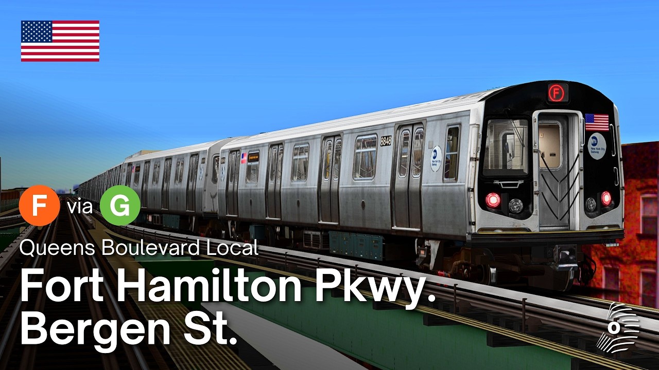 OpenBVE: FORT HAMILTON PKWY. to BERGEN ST. (New York City Subway (F) via (G) Train)