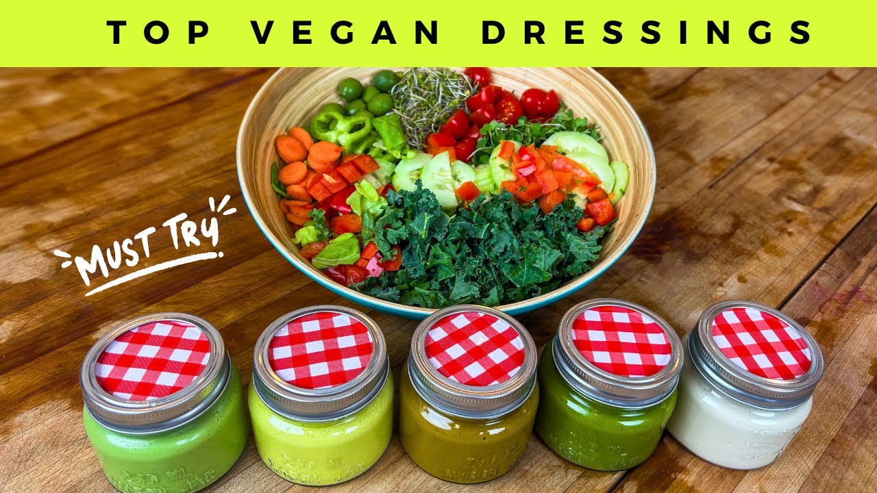 5 EPIC Raw Vegan SALAD DRESSINGS You Must Try NOW!🤤