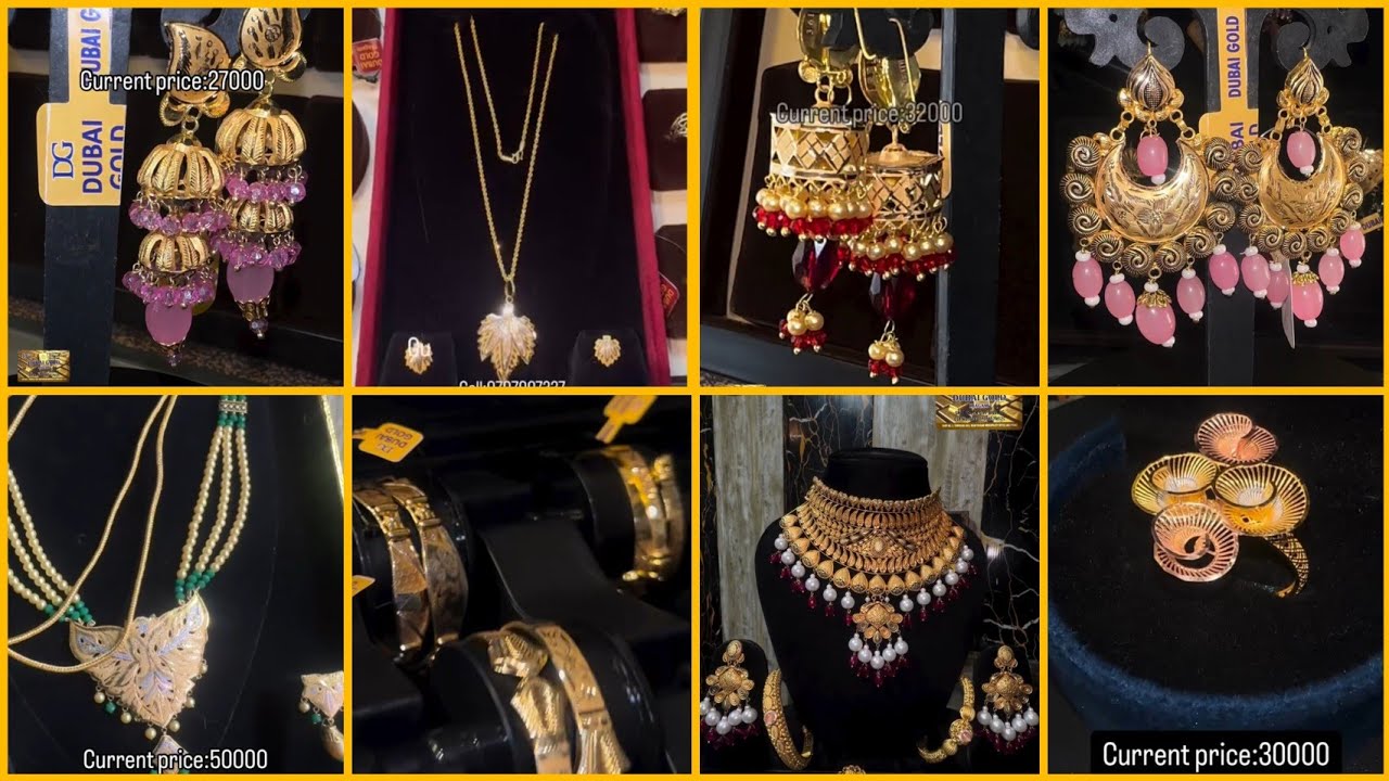 Kashmiri Bridal Gold Jewellery Designs 🍁 || gold chain | gold earrings | gold rings | gold necklace