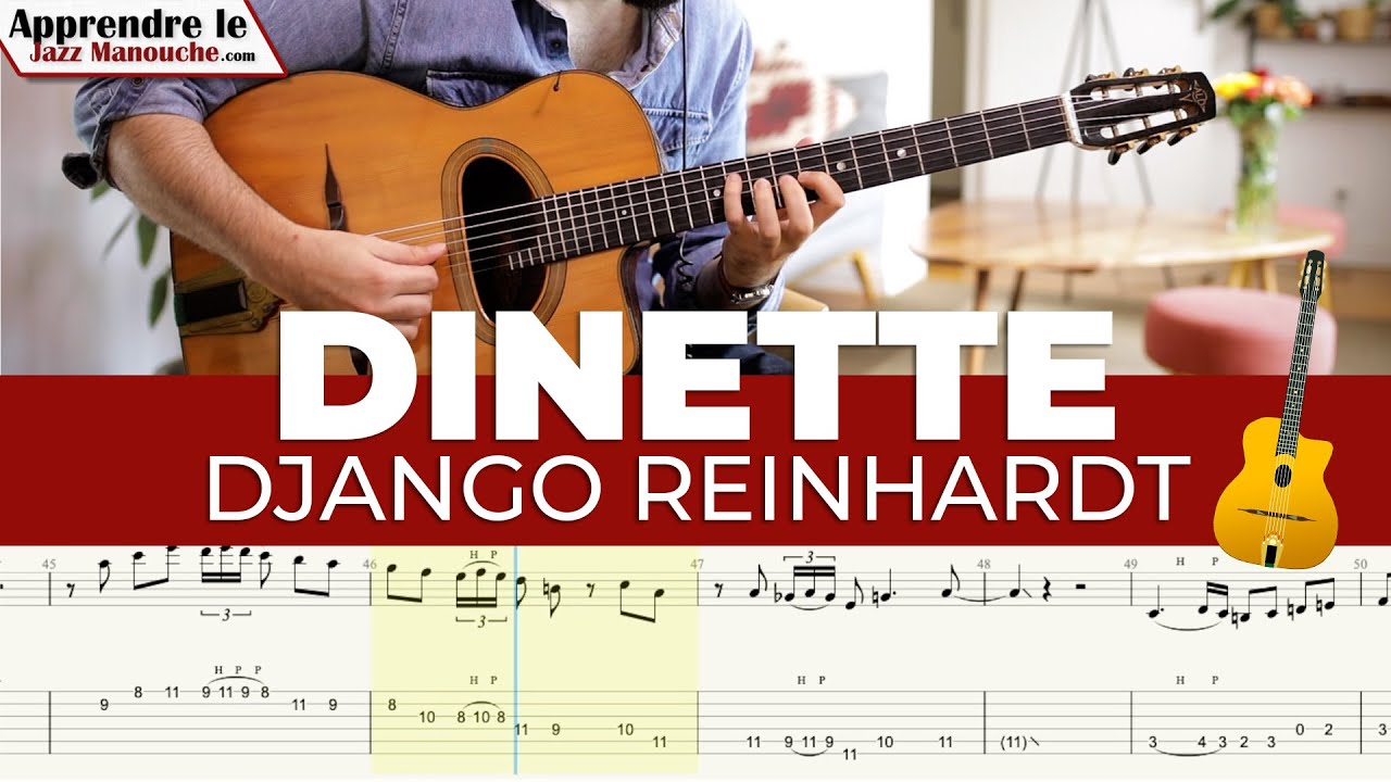 Dinette version Django Reinhardt - Solo et tablature (Gyspy jazz free tab)